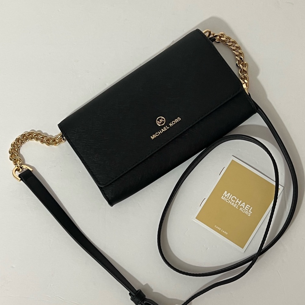 NWT MICHAEL KORS JET SET CHARM LARGE PHONE CROSSBODY BAG CLUTCH PURSE